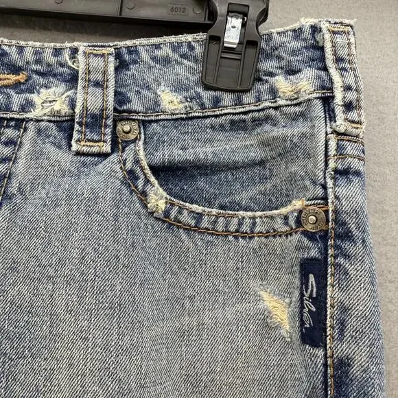 Silver Jeans Women's 28x33 (6) Light Blue Blaze Flare Vintage Preppy Normcore - Picture 7 of 15